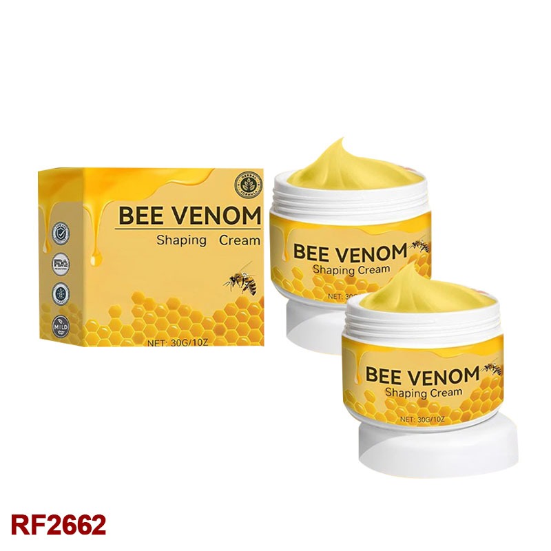 2PCS Bee Venom Shaping Cream, Bee Venom Cream, Bee Venom Anti Cellulite Cream, Bee Venom Firming Body Cream for Belly, Anti Cellulite Body Cream for Tightening Skin, Abdomen, Legs, Belly, Buttocks