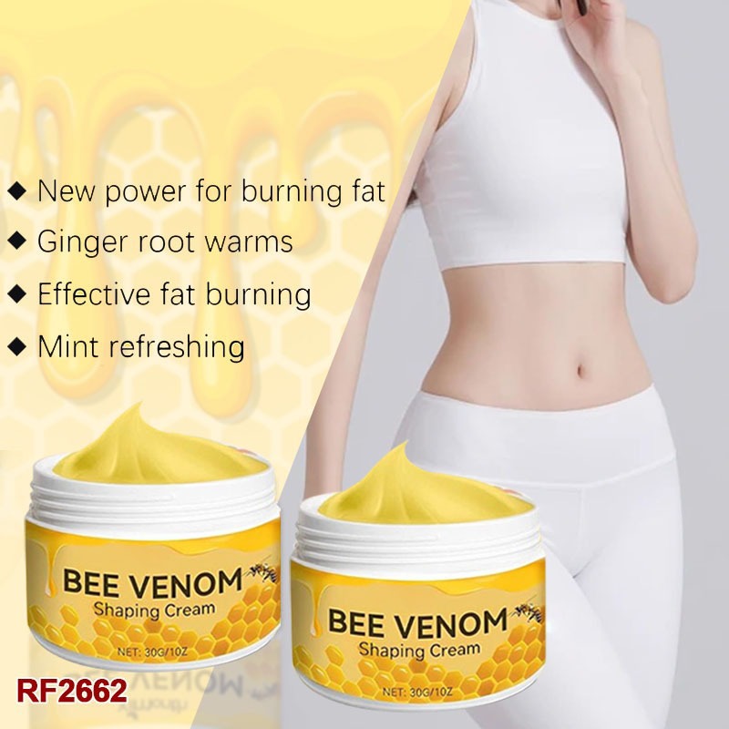 2PCS Bee Venom Shaping Cream, Bee Venom Cream, Bee Venom Anti Cellulite Cream, Bee Venom Firming Body Cream for Belly, Anti Cellulite Body Cream for Tightening Skin, Abdomen, Legs, Belly, Buttocks