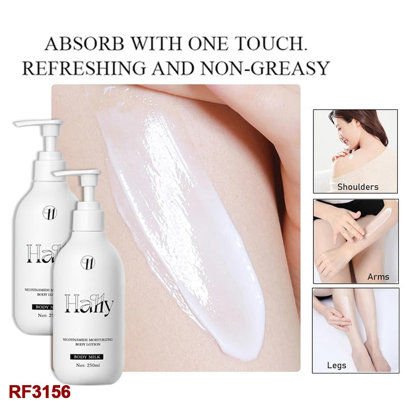 Hally Body Lotion, Original Hally Body Niacinamide Body Lotion, Improve Uneven Skin Tone, Deep Moisturizer Hydration, all Skin Types (2 pcs, 17.6 fl oz)