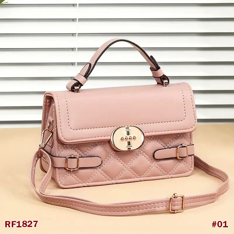 Chic Quilted Crossbody Bag for Women: Vintage-Inspired Elegance with Twist Lock & Metallic Decor