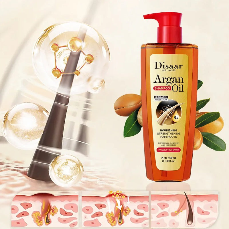 Organic Moroccan Argan Oil Hair Care โ Repair, Moisturize, and Smooth Damaged Hair Treatment โ 350ML