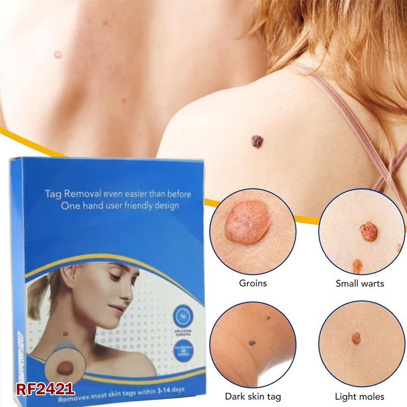 Lerkely Skin Tag Remover | 2 in 1 Skin Tag & Mole Remover Pen, Painless Wart & Skin Tag Remover Kit for All Body Parts (2mm to 8mm)