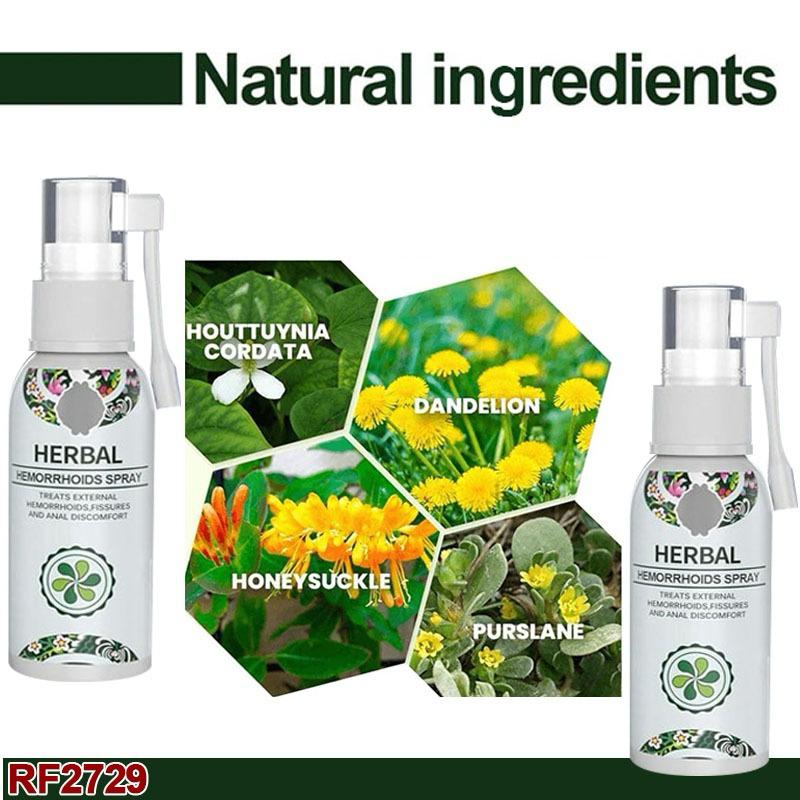 Herbal Hemorrhoids Spray,Body Care Soothes Swelling Hemorrhoids Spray, for Soothing External (2Pcs)