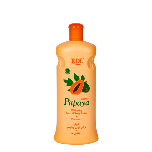 Original RDL Whitening Lotion for Hands and Body with Papaya Extract 200 ml - with VITAMIN E