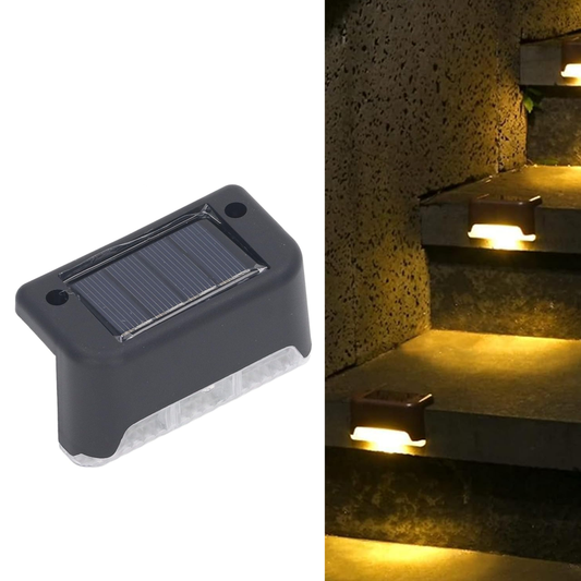 Solar Deck Lights Outdoor Solar Step Lights IP65 Waterproof LED Solar Fence Lights for Outdoor Stairs, Step, Fence, Railing, Yard, Patio and Pathway (Warm White)