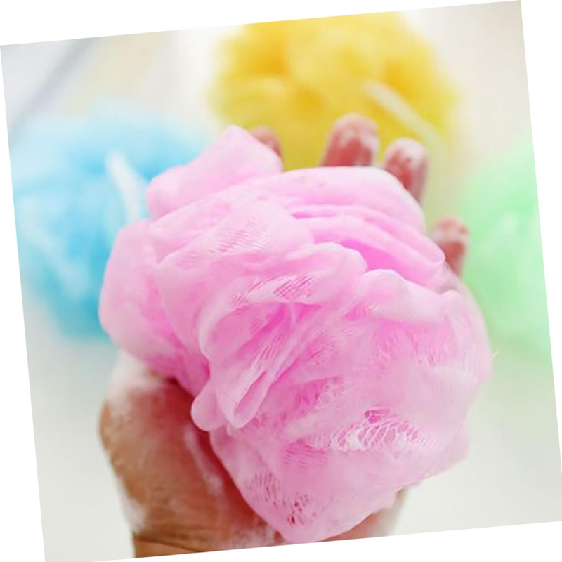 Generic Random Color Bubble Loofah Flower Bath Ball – Soft Bath Flower Sponge for Gentle Exfoliation and Luxurious Lather