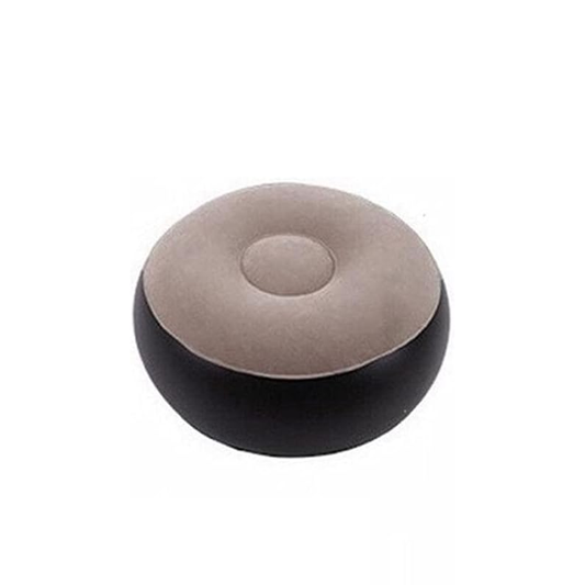 Inflatable Leisure Sofa Chair with Footstool - Flocking Lazy Couch