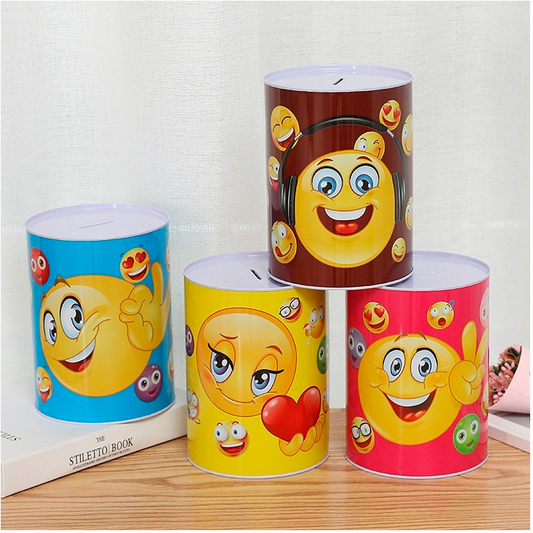 Creative Happy Face Coin Bank Money Box | Home Decoration &amp; Savings | Deposit Only – No Withdrawal | Random Design Sent