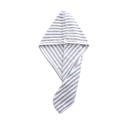 Hair Towel Wrap, Microfibre Dry Hair Caps Absorbent Hair Drying Towel with Button Hair Turban Towel for Women Girls