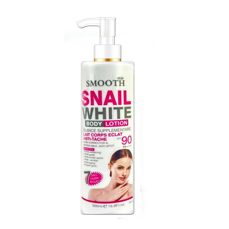 Smooth Snail White SPF 90 PA+++ Body Lotion, 500ml – High Sun Protection & Skin Whitening Moisturizer