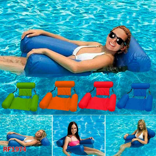 Pool tools Floating Mat Water Hammock Recliner Swimming Pool Inflatable Mat Floating Bed Chair Foldable Summer Swimming Air Mattress Sleeping Cushion