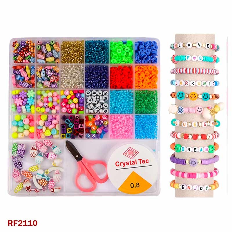 Bracelet Making Kit for Kids – Plastic Beads Jewelry Making Kit for DIY Crafts, Bracelets, Necklaces, Hairbands, and Rings – Perfect Birthday Gift for Little Girls