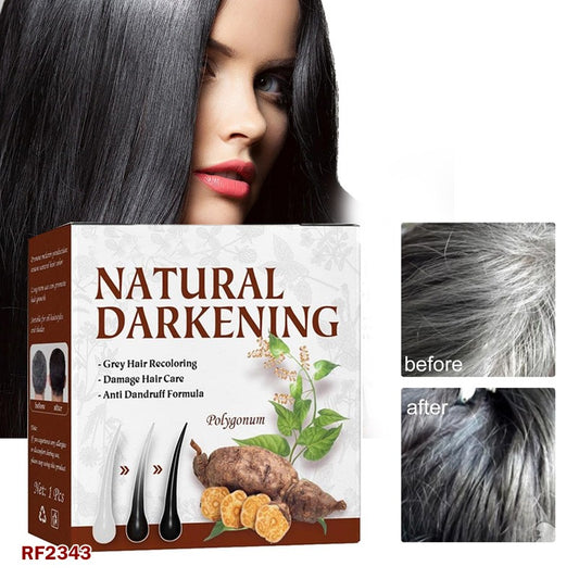 Natural Organic Mild Formula Shampoo with Polygonum Extract, Hair Darkening Shampoo Bar Soap for Gray Hair Reverse and Hair Removal, 200g