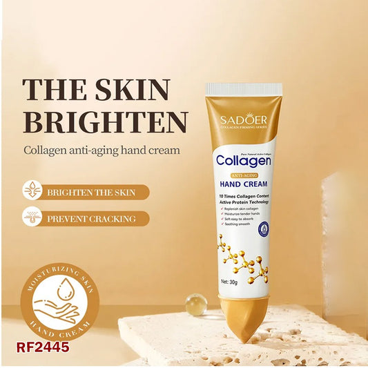 Collagen Anti-Wrinkle Hand Cream | Anti-Crack Drying Repair Serum | Fade Fine Lines | Exfoliating, Whitening, and Moisturizing Korean Skin Care