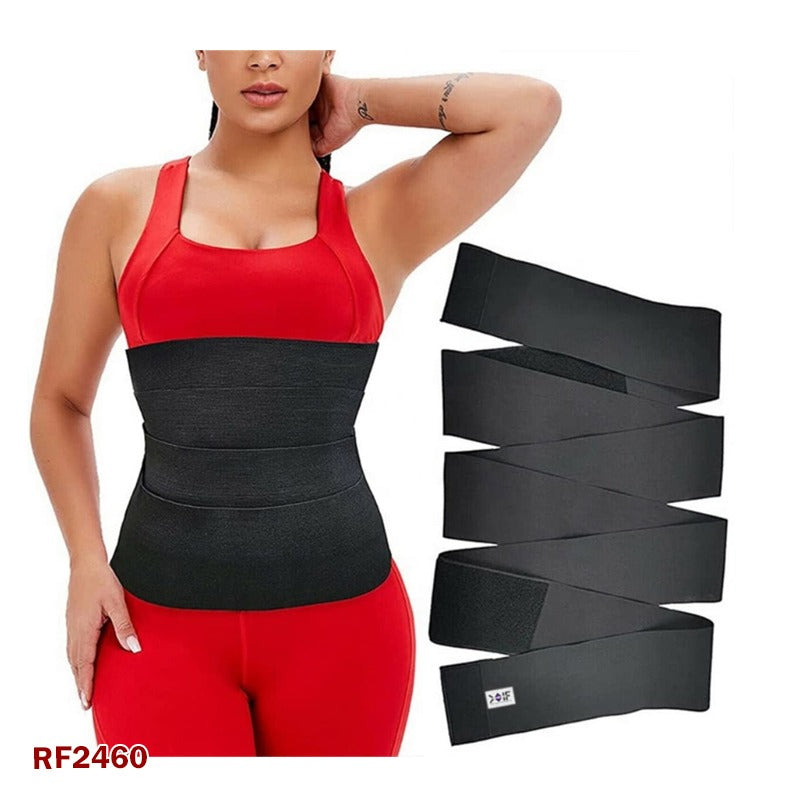 Waist Belt Elastic Band Weight Loss Flat Belly Belt Body Shaper Abdominal Belt After Delivery for Tummy Reduction Tummy Wrap Waist Trainer - 4 Meter Women Bandage