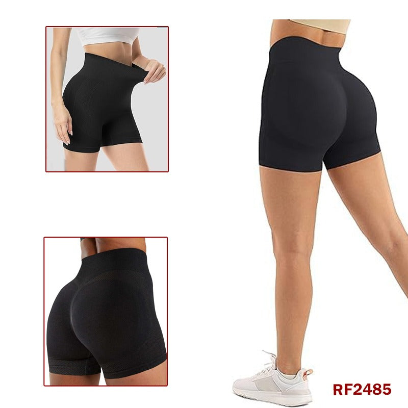 Sports Shorts High Waist Seamless Tummy Control Butt Lift Stretchable Tights Waist Compression Fitness Gym Scrunch Butt for Women