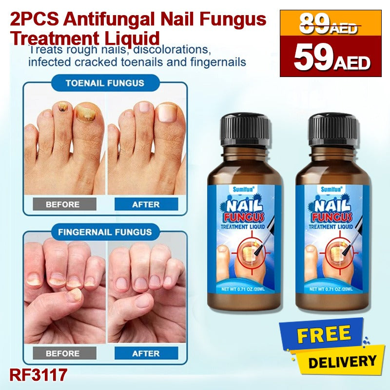 2pcs antifungal nail fungus treatment Liquide, Nail Treatment Repair and Protect Against Discoloration, Coarse and Crack