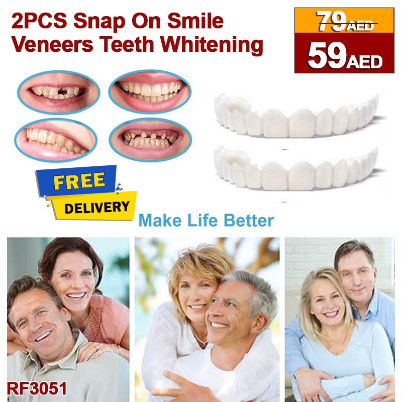 Snap-On Smile Veneers – Instant Teeth Whitening & Perfect Smile RF3051 ( 2 sets)